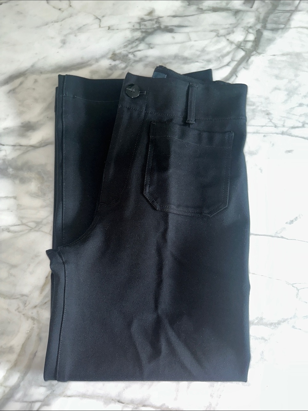 Maeve The Colette Pants Black Wide Leg Cropped High Rise Size 27 - Picture 3 of 8